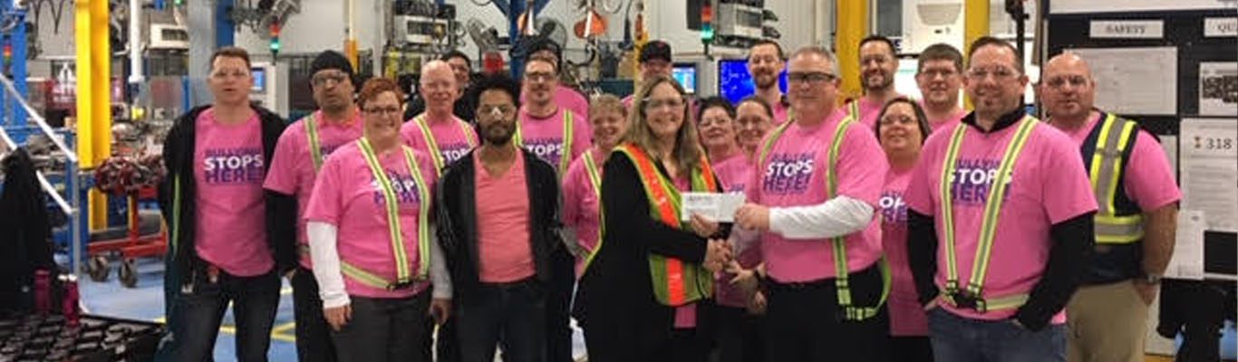 Pink shirts to support Anti-bullying Campaign