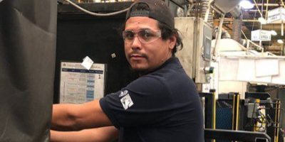 Saltillo employee working in the plant